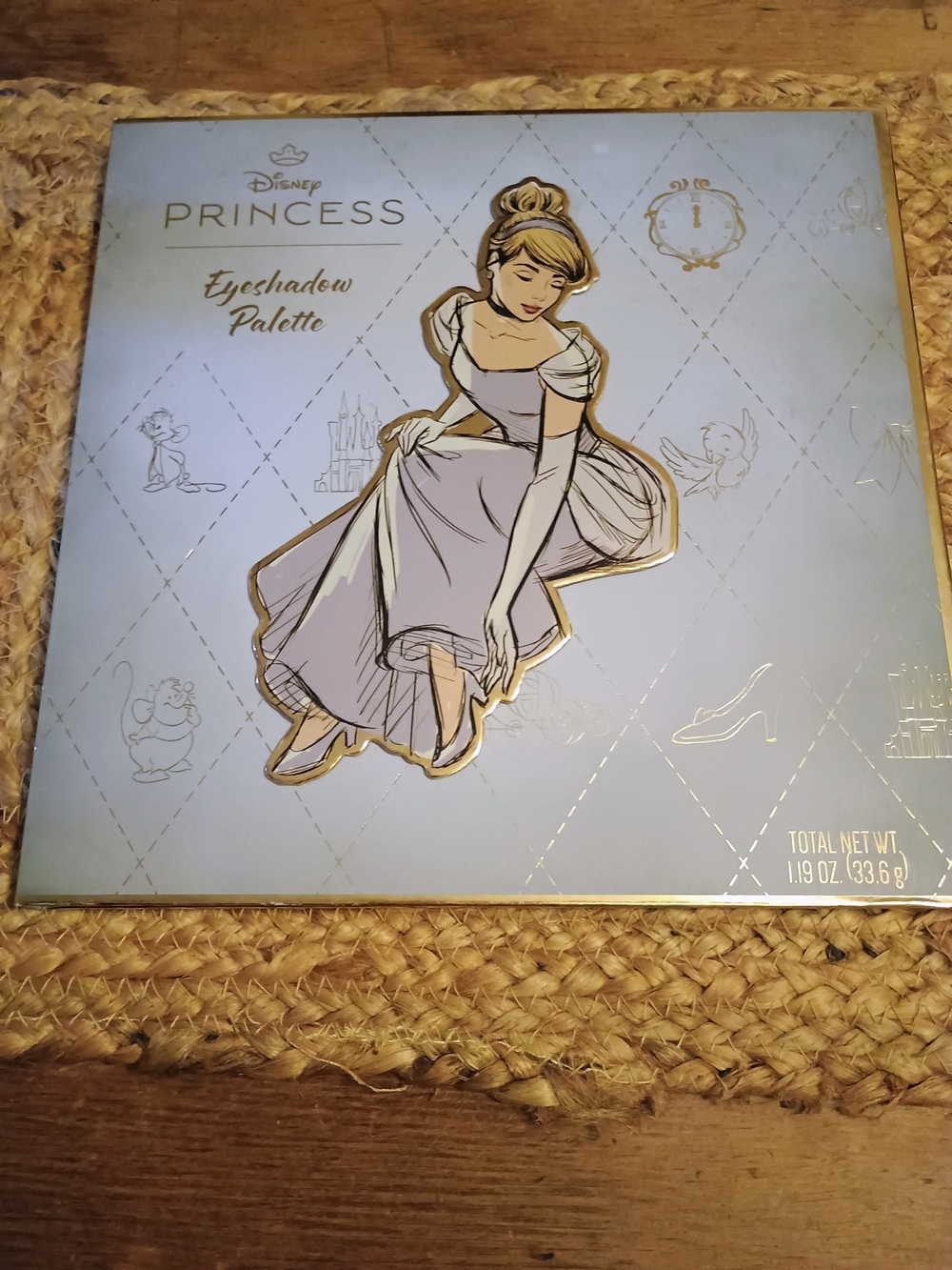 Disney Princess Cinderella Light Blue Eyeshadow Palette Case 1.19oz
